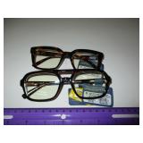 SET OF 2 NEW READING GLASSES MENS +1.00