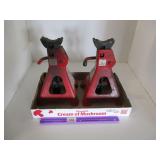 AUTOCRAFT - (2) 3 Ton Ratcheting Jack Stands
