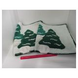 NEW BATH MAT SET BY THRESHOLD SNOWY MOUNTAIN TREES