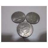 3 - Vintage Eisenhower Dollar Coins