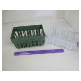 LOT 4 NEW METAL BASKETS FOR STORAGE