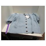 NEW WOMENS 2X BUTTON UP SWEATER BY WHO WHAT WEAR