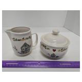 THOMPSON POTTERY - Sugar & Creamer Set