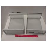 2 NEW OFFICE ORGANIZER STACKING MOUNTABLE TRAYS