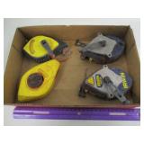 4 - Chalk Line Reels - IRWIN & STANLEY