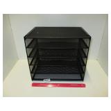 NEW METAL MESH DELUXE DESKTOP ORGANIZER