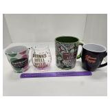 3 - Assorted Cups and 1 - Glass