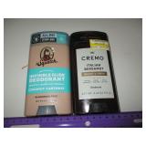 2 NEW MENS DEODERANT BY CREMO & SQUATCH