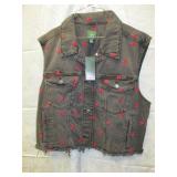 NEW JUNIORS WILD FABLE JEAN VEST LARGE