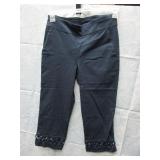 NEW WOMENS STRETCH CROP PANTS BY NINA LEONARD PS