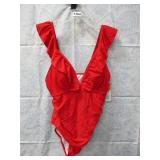 Women's Swimsuit -  New 1pc size Large Red