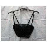 NEW WOMEN'S VELVET BUSTIER BRA MEDIUM BY AUDEN