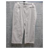 Women's New Crop Jeans with Rhinestone Fringe sz L