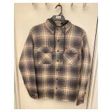 New Wrangler menï¿½s hooded lined flannel shirt S