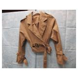 NEW WOMEN'S CROP RAINCOAT SIZE SMALL