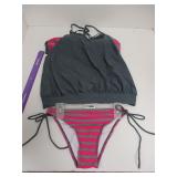 NEW WOMEN'S HALTER TOP SWIMSUIT 2 PIECE SIZE SMALL