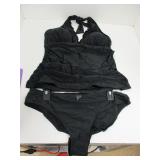 NEW WOMENS 2PC HALTER TOP SWIMSUIT SIZE L