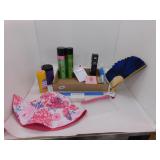 NEW BEAUTY LOT - FAN - HAIRSPRAYS - FOOT FILE