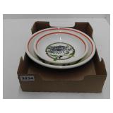 VINTAGE IRONSTONE PASTA BOWL SET - ITALIAN