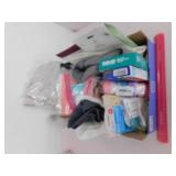 HEALTH & BEAUTY LOT- MAKEKUP SPONGES BANDAIDS & MO