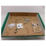 JEWELRY BOX LOT *ASSORTED EARRINGS & MORE