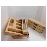 NEW BAMBOO ORGANIZER SET - DISPENSER FOR ZIP BAGS,