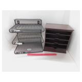 OFFICE FILE ORGANIZERS- WOOD & METAL, TABLE & WALL