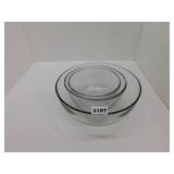 ANCHOR OVEN SAFE GLASS BAKE / MIXING BOWL SET