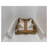 WHITE WOODEN WALL SHELVES SET OF 4