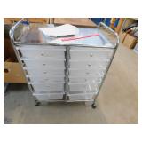 12 DRAWER ROLLING ART CART / STORAGE