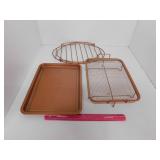 GOTHAM STEEL COPPER AIR FRYER SET LIKE NEW