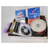 OFFICE MEDIA LOT- BLANK CD-R DISCS TURBOTAX & MORE