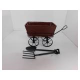 DOLLHOUSE WAGON & TOOL SET COLLECTIBLE