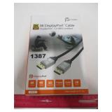 NEW - 8K Display Port Cable - Cable Length 6.6'
