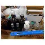 NEW GLASS BOTTLE CRAFT LOT &  GLUE TOP PULLERS