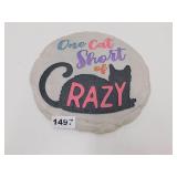 NEW RESIN GARDEN STONE / WALL PLAQUE *CAT