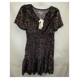 NEW WOMENS LEOPARD FRENCH CONNECTION DRESS MEDIUM