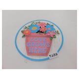 NEW RESIN GARDEN STONE / WALL PLAQUE *LOVE GROWS