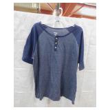 NEW MENS XL 1/4 BUTTON TEE *XL *MISSION RIDGE