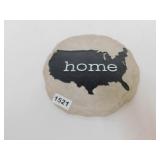 NEW RESIN GARDEN STONE / WALL PLAQUE *HOME *U.S.