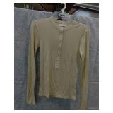WOMENS UNIVERSAL THREADS 3/4 BUTTON UP TOP *XS