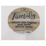 NEW RESIN GARDEN STONE / WALL PLAQUE *FAMILY