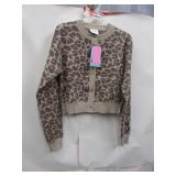 NEW WOMENS LEOPARD SWEATER XXS BY BETTY*BOOP