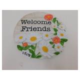 NEW RESIN GARDEN STONE / WALL PLAQUE *WELCOME