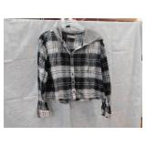 WOMENS MEDIUM FLANNEL HOODED SHACKET BY SO