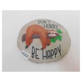 NEW RESIN GARDEN STONE / WALL PLAQUE *BE HAPPY