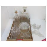 Vintage Decanters, shoe, dog and more