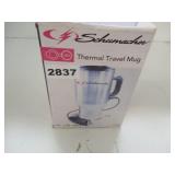 NEW 12V THERMAL TRAVEL MUG *SCHUMACHER