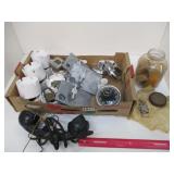 Vintage Lock, Phone and Hinges Lot