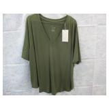 NEW WOMENS V NECK TEE SOFT *XXL *A NEW DAY